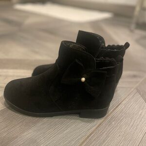 PANDANINJIA Girls Black Clara Booties Size 3 Zipper Suede Amazon